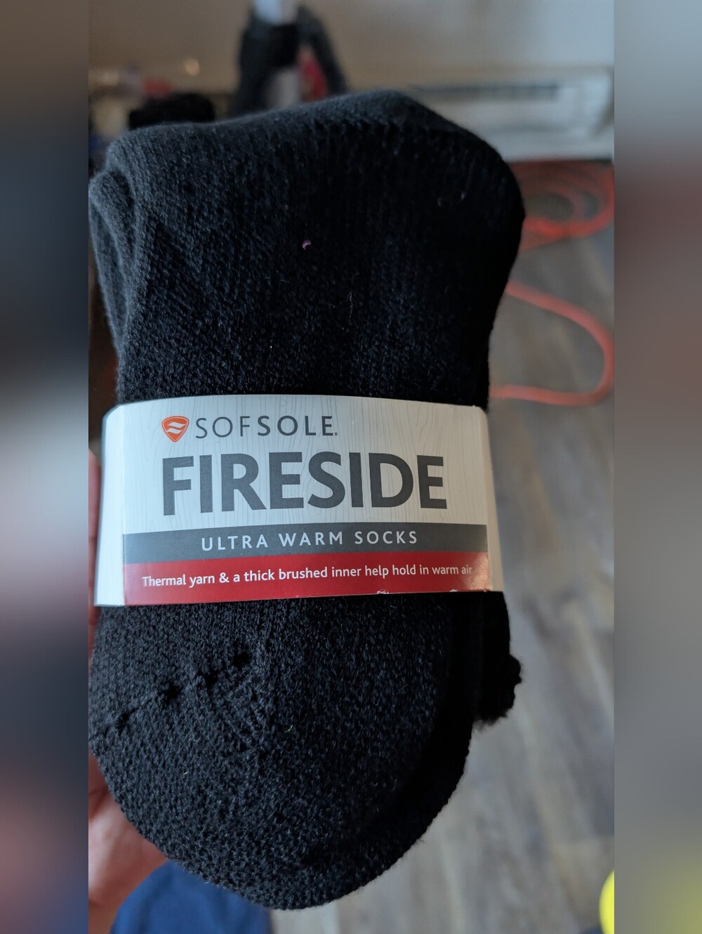 SofSole Fireside Ultra Warm Men's Casual Socks — Black